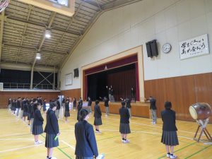 【１学年】校歌応援歌練習