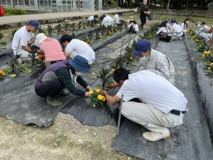 【農業環境科】共学農園の開講式と第１回目の講義