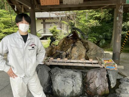 【農業環境科】越中一宮髙瀬神社との花手水プロジェクト②